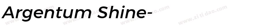 Argentum Shine字体转换